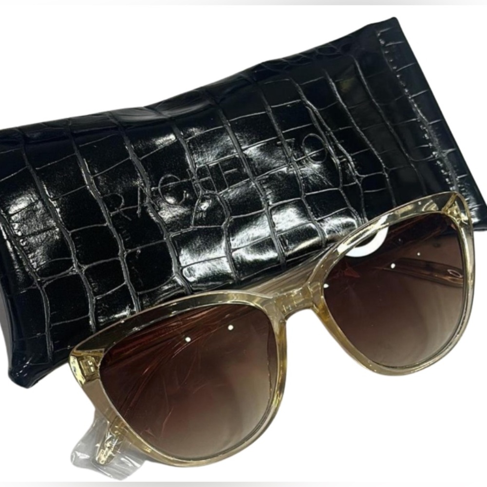 RZ by Rachel Zoe Nina Cat Eye Sunglasses in Nude / Crystal Brown - MSRP $98 - Picture 7 of 8